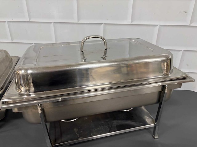 Rvs - chafing dish (2x) - afbeelding 3 van  4