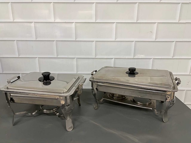 Rvs - chafing dish (2x) - afbeelding 2 van  4