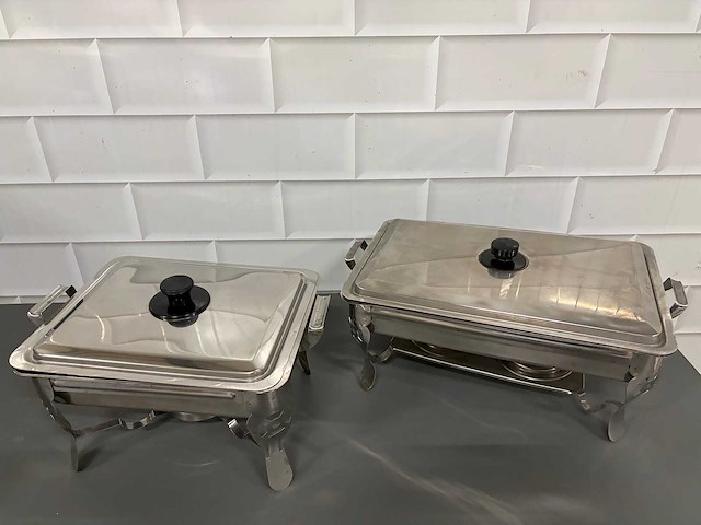 Rvs - chafing dish (2x) - afbeelding 3 van  4