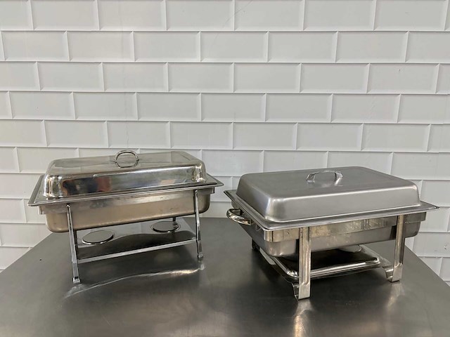 Rvs - chaving dish (2x) - afbeelding 3 van  3