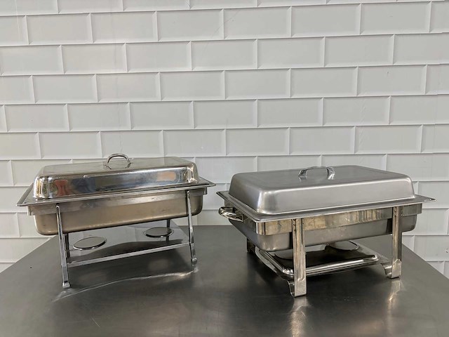 Rvs - chaving dish (2x) - afbeelding 2 van  2