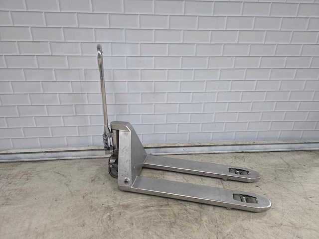 Rvs - hydraulische palletwagen - afbeelding 1 van  6