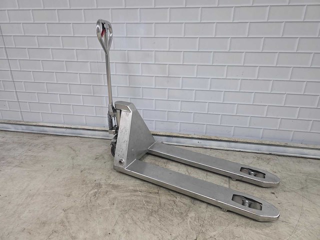 Rvs - hydraulische palletwagen - afbeelding 2 van  6