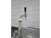 Rvs - lek/tap spoelblad met 2 en 1 punt tapskraan en spoelbak - afbeelding 5 van  9