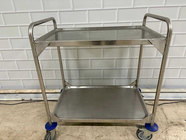 Rvs - serveerwagen - afbeelding 1 van  4