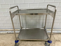 Rvs - serveerwagen - afbeelding 1 van  4
