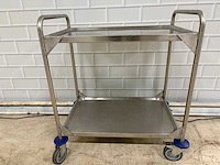 Rvs - serveerwagen - afbeelding 2 van  4