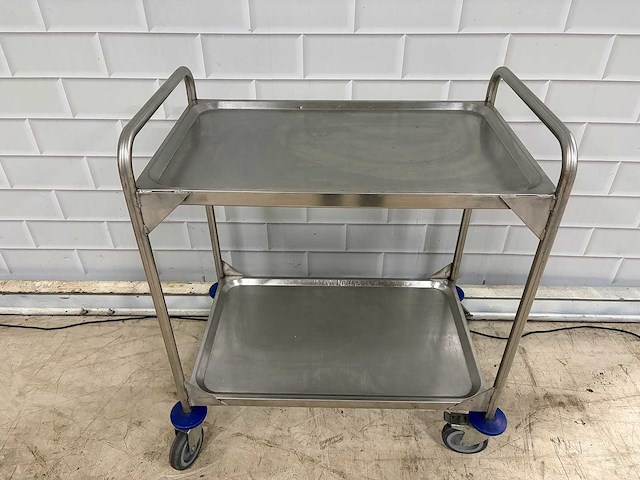 Rvs - serveerwagen - afbeelding 3 van  4