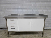 Rvs - trespa werkmeubel