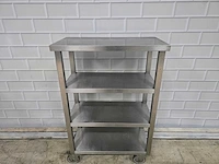 Rvs 4 delige keukentrolley