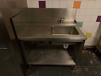 Rvs aanvoer spoeltafel - afbeelding 2 van  4