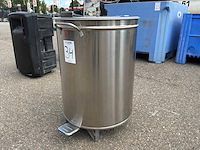 Rvs afvalbak - afbeelding 1 van  3