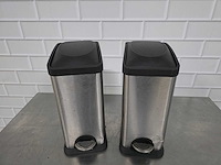 Rvs afvalemmer (2x) - afbeelding 2 van  4