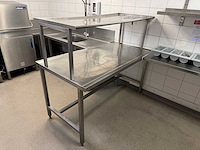Rvs afvoertafel met debrasseermeubel - afbeelding 5 van  11