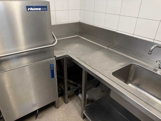 Rvs afvoertafel met debrasseermeubel - afbeelding 7 van  11