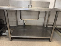 Rvs afvoertafel met debrasseermeubel - afbeelding 10 van  11