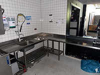Rvs afvoertafel met spoelbak - afbeelding 1 van  6