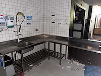Rvs afvoertafel met spoelbak - afbeelding 2 van  6
