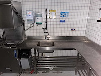 Rvs afvoertafel met spoelbak - afbeelding 3 van  6