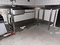 Rvs afvoertafel met spoelbak - afbeelding 5 van  6