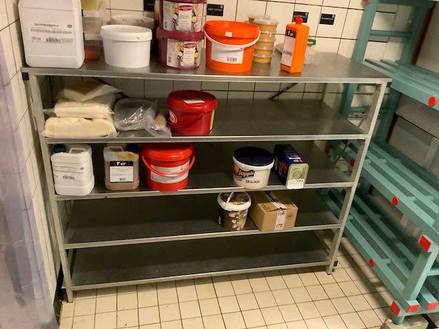 Rvs / aluminium legbordstelling - afbeelding 2 van  2