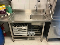 Rvs anvoertafel met spoelkraan - afbeelding 2 van  4