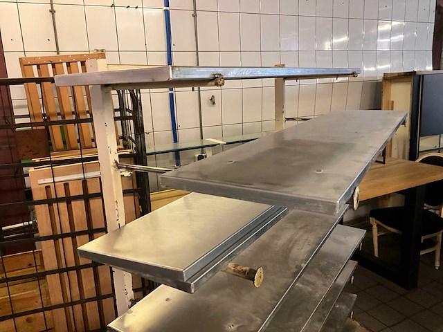 Rvs bakkerij wagen / kar - afbeelding 2 van  2