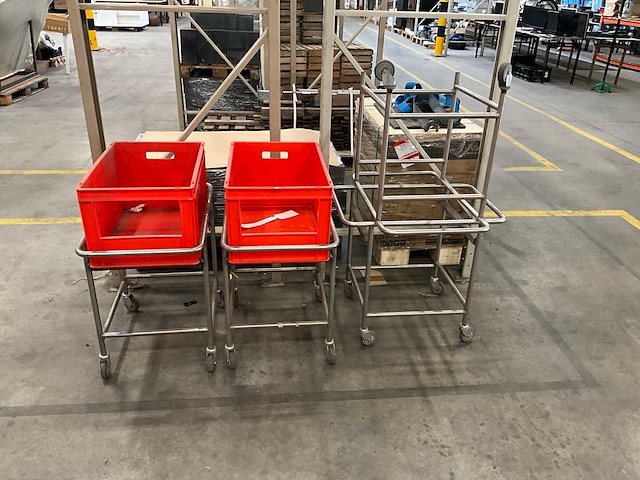 Rvs baktrolleys (4x) - afbeelding 1 van  4