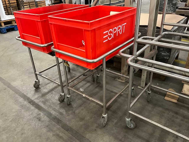 Rvs baktrolleys (4x) - afbeelding 3 van  4