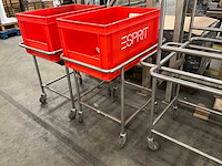 Rvs baktrolleys (4x) - afbeelding 3 van  4