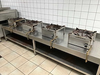 Rvs bakwand met wokbranders - afbeelding 2 van  5