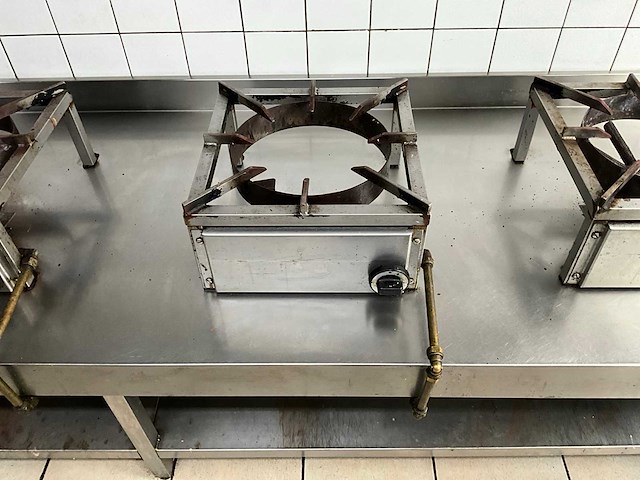 Rvs bakwand met wokbranders - afbeelding 4 van  5