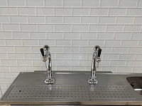 Rvs barblad met spoelbak en 2 bierkranen - afbeelding 4 van  6