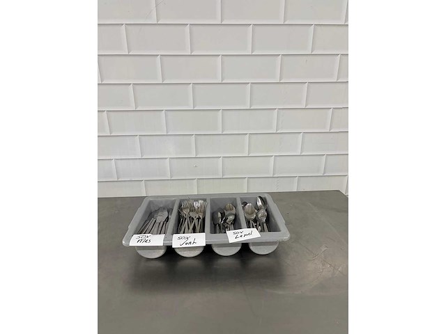 Rvs bestek met bestekbak (150x) - afbeelding 2 van  3