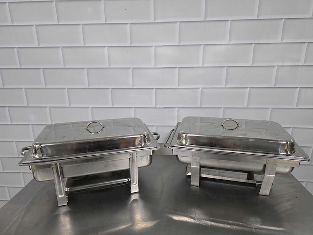 Rvs chaving dish (2x) - afbeelding 2 van  5