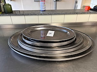 Rvs dienbladen (17x) - afbeelding 1 van  3