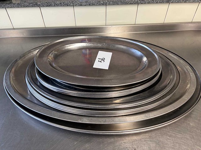 Rvs dienbladen (17x) - afbeelding 2 van  3