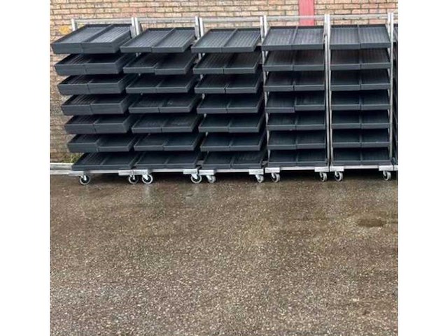 Rvs display rolwagens (5x) - afbeelding 3 van  3