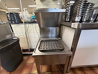 Rvs dubbele gootsteen met kraan