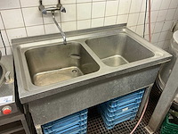 Rvs dubbele spoelbak - afbeelding 2 van  3