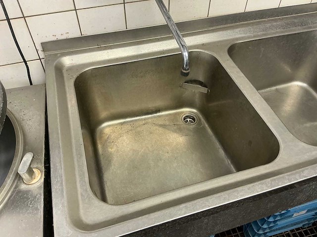 Rvs dubbele spoelbak - afbeelding 3 van  3
