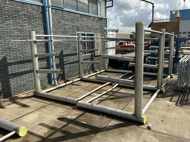 Rvs enkelzijdige draagarmstelling (3x) - afbeelding 3 van  6