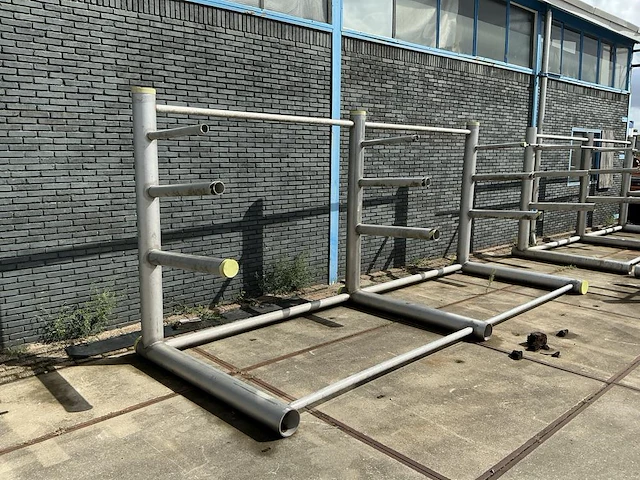 Rvs enkelzijdige draagarmstelling (3x) - afbeelding 4 van  6