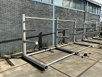 Rvs enkelzijdige draagarmstelling (3x) - afbeelding 4 van  6