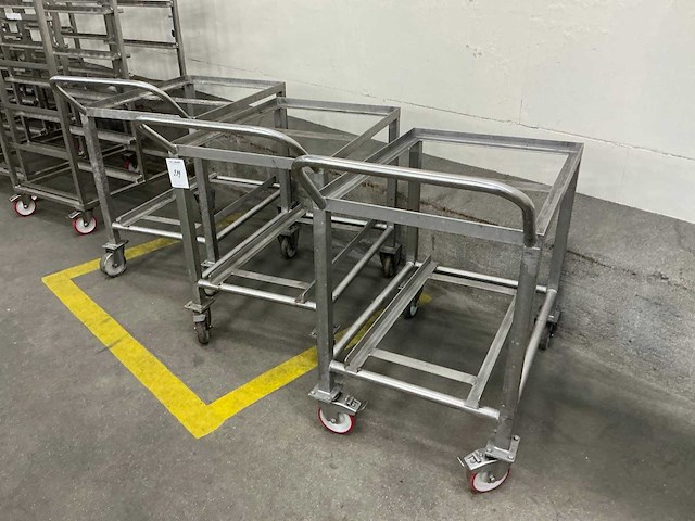 Rvs etagewagen (3x) - afbeelding 1 van  2