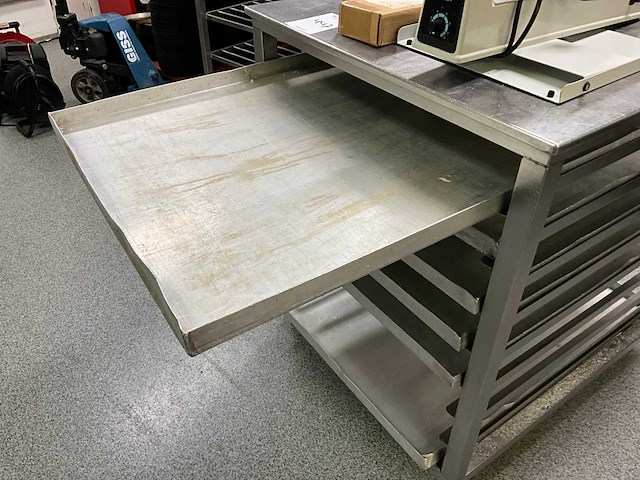 Rvs etagewagen / werktafel (mobiel) - afbeelding 3 van  3