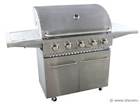 Rvs gasbarbecue - 5 branders met zijbrander - afbeelding 1 van  4