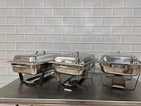 Rvs gastronorm rechaud met binnenbak (3x) - afbeelding 2 van  3