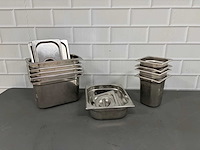 Rvs gastronormbak deels met deksel (11x) - afbeelding 2 van  3