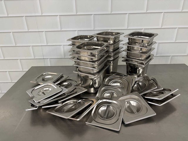 Rvs gastronormbak met deksel (20x) - afbeelding 1 van  4